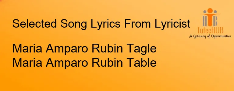 Maria Amparo Rubin Tagle Maria Amparo Rubin Table