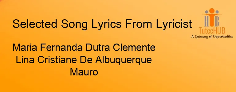 Maria Fernanda Dutra Clemente Lina Cristiane De Albuquerque Mauro