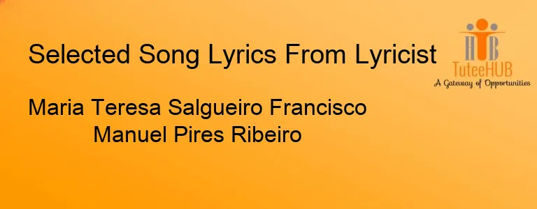 Maria Teresa Salgueiro Francisco Manuel Pires Ribeiro