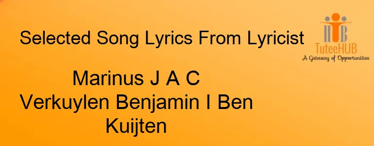 Marinus J A C Verkuylen Benjamin I Ben Kuijten