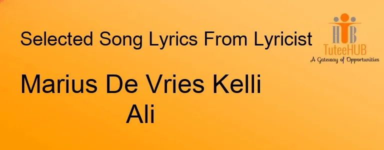 Marius De Vries Kelli Ali