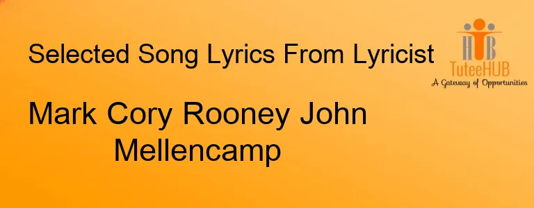 Mark Cory Rooney John Mellencamp