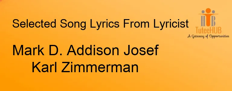 Mark D. Addison Josef Karl Zimmerman