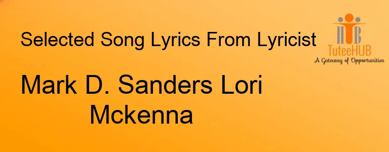 Mark D. Sanders Lori Mckenna
