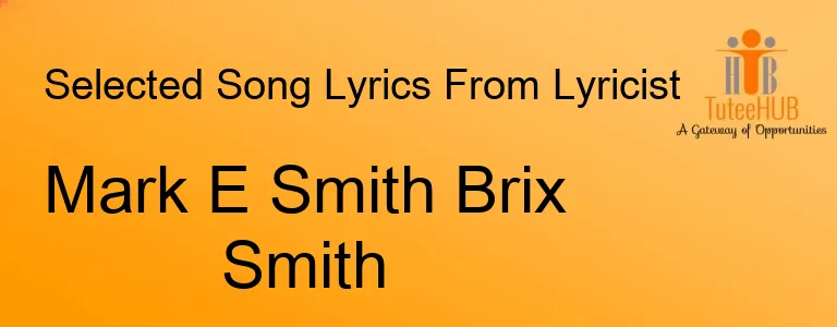 Mark E Smith Brix Smith