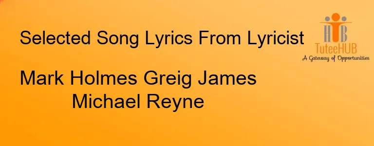 Mark Holmes Greig James Michael Reyne
