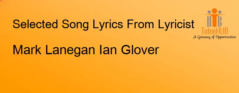 Mark Lanegan Ian Glover