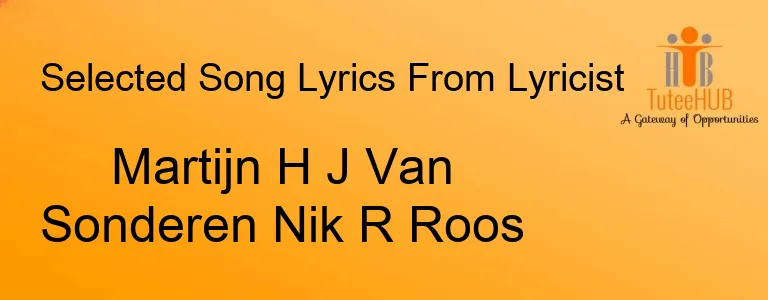 Martijn H J Van Sonderen Nik R Roos