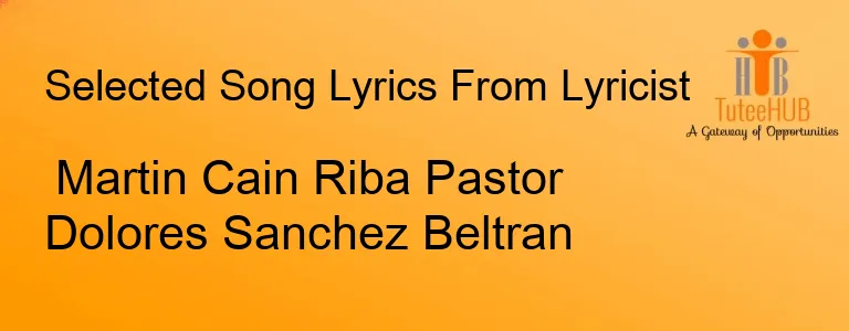 Martin Cain Riba Pastor Dolores Sanchez Beltran