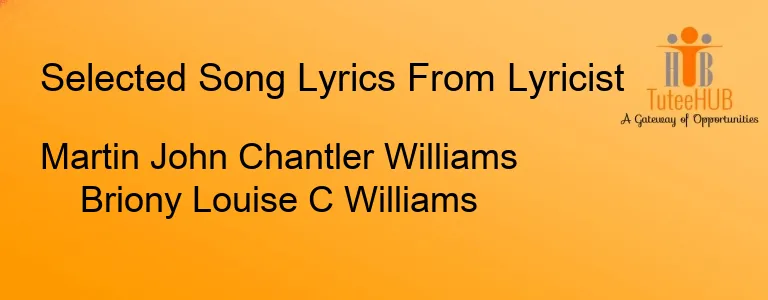 Martin John Chantler Williams Briony Louise C Williams