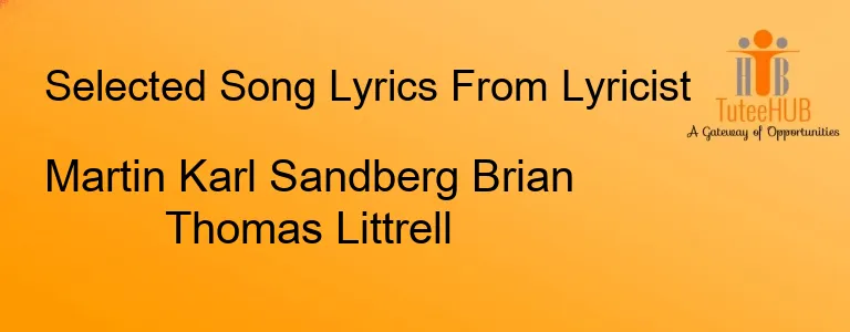 Martin Karl Sandberg Brian Thomas Littrell