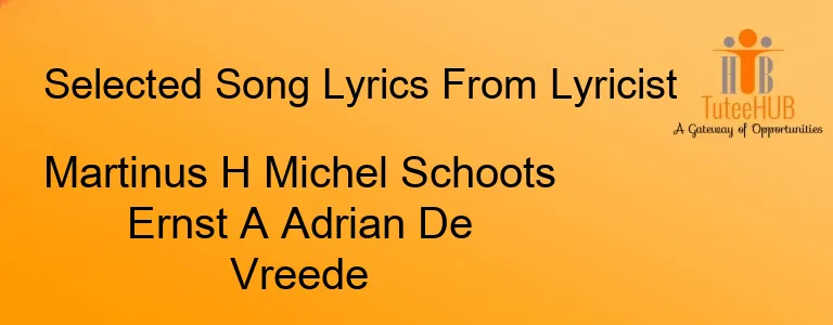 Martinus H Michel Schoots Ernst A Adrian De Vreede