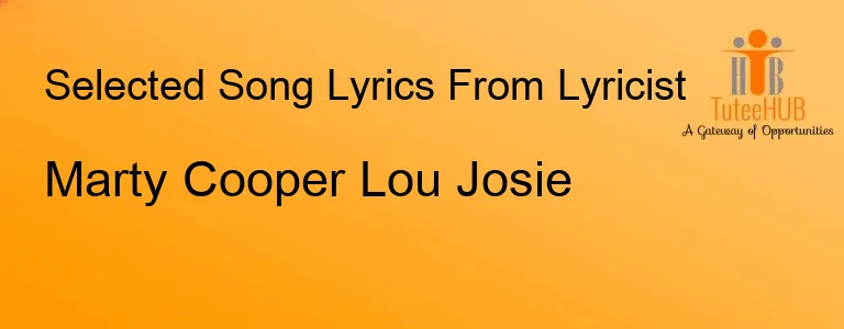 Marty Cooper Lou Josie