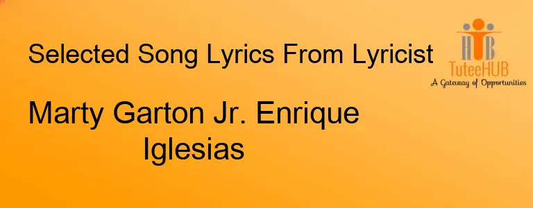 Marty Garton Jr. Enrique Iglesias