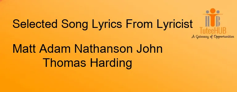 Matt Adam Nathanson John Thomas Harding