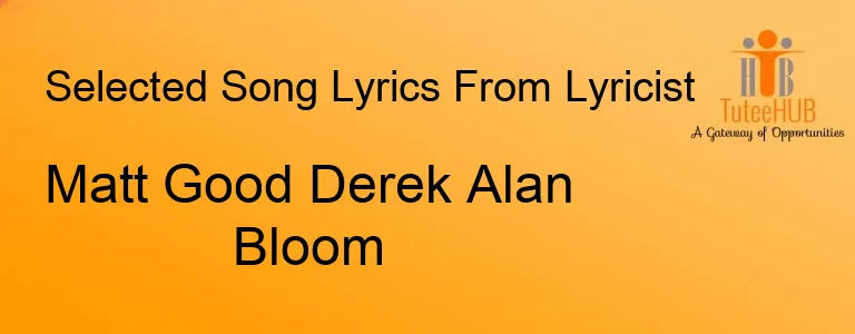 Matt Good Derek Alan Bloom