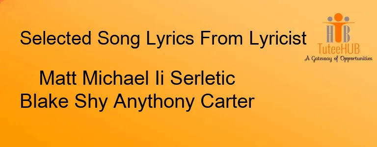 Matt Michael Ii Serletic Blake Shy Anythony Carter