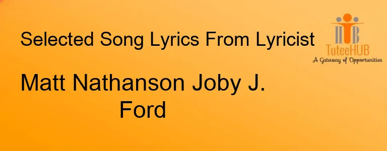 Matt Nathanson Joby J. Ford