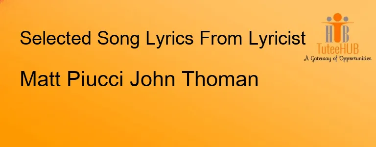 Matt Piucci John Thoman