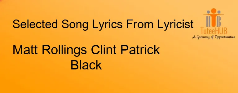 Matt Rollings Clint Patrick Black