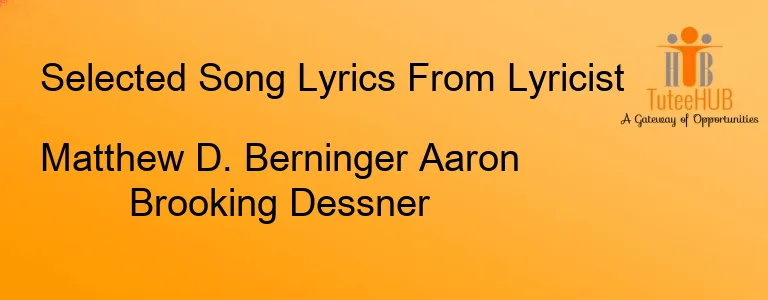 Matthew D. Berninger Aaron Brooking Dessner