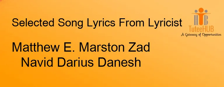 Matthew E. Marston Zad Navid Darius Danesh