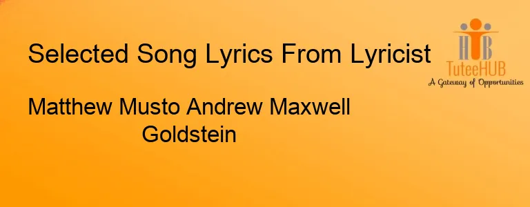 Matthew Musto Andrew Maxwell Goldstein