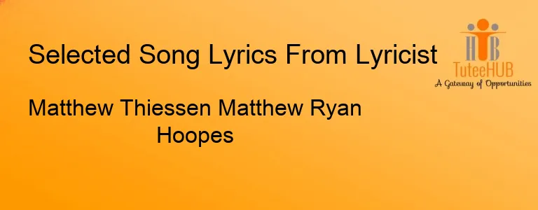 Matthew Thiessen Matthew Ryan Hoopes