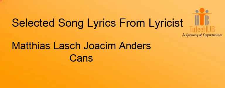 Matthias Lasch Joacim Anders Cans