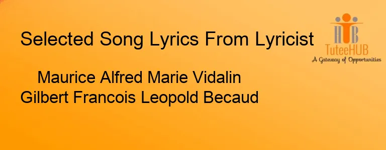 Maurice Alfred Marie Vidalin Gilbert Francois Leopold Becaud