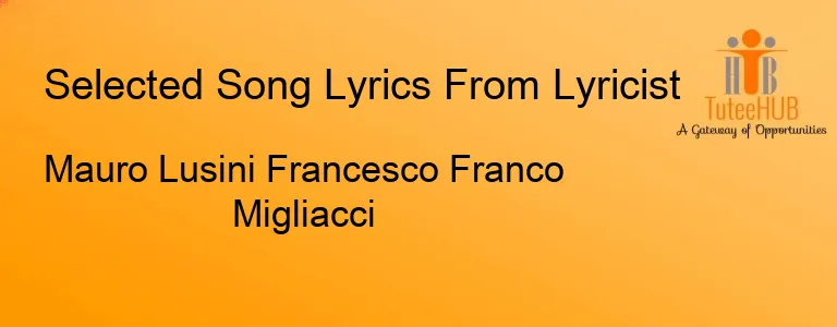 Mauro Lusini Francesco Franco Migliacci