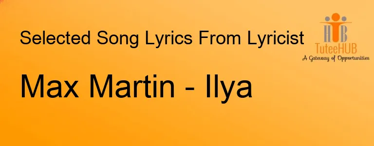 Max Martin - Ilya