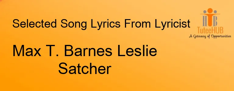 Max T. Barnes Leslie Satcher