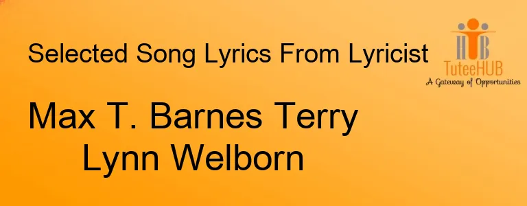 Max T. Barnes Terry Lynn Welborn