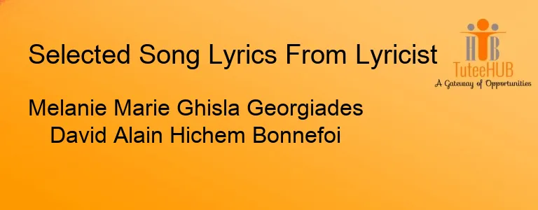 Melanie Marie Ghisla Georgiades David Alain Hichem Bonnefoi