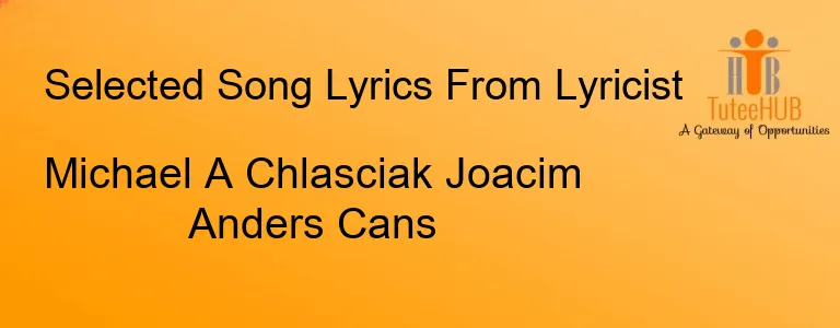 Michael A Chlasciak Joacim Anders Cans