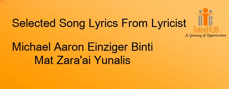 Michael Aaron Einziger Binti Mat Zara'ai Yunalis