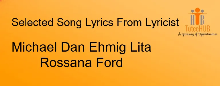 Michael Dan Ehmig Lita Rossana Ford