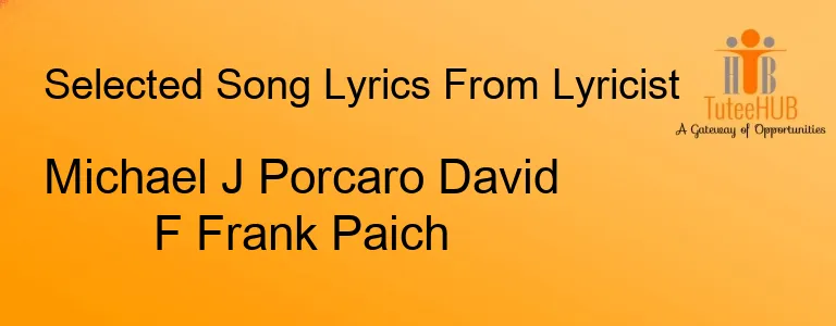 Michael J Porcaro David F Frank Paich