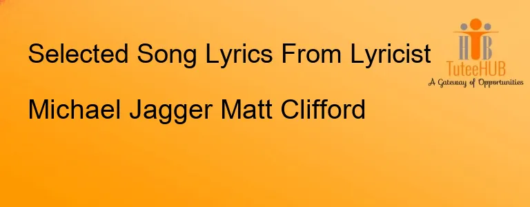 Michael Jagger Matt Clifford