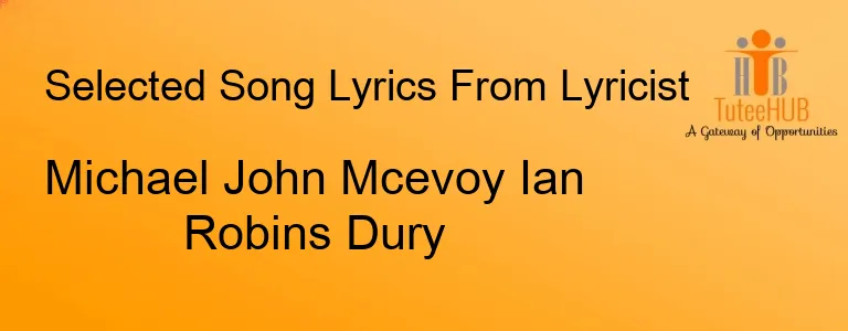 Michael John Mcevoy Ian Robins Dury