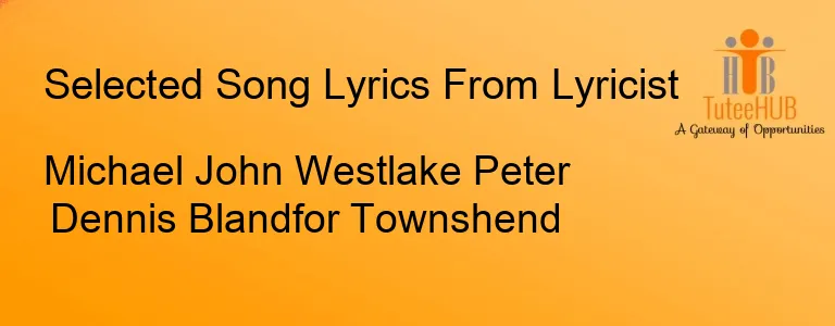 Michael John Westlake Peter Dennis Blandfor Townshend