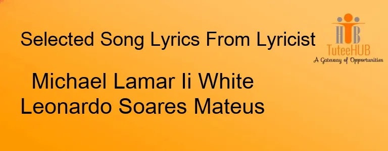 Michael Lamar Ii White Leonardo Soares Mateus