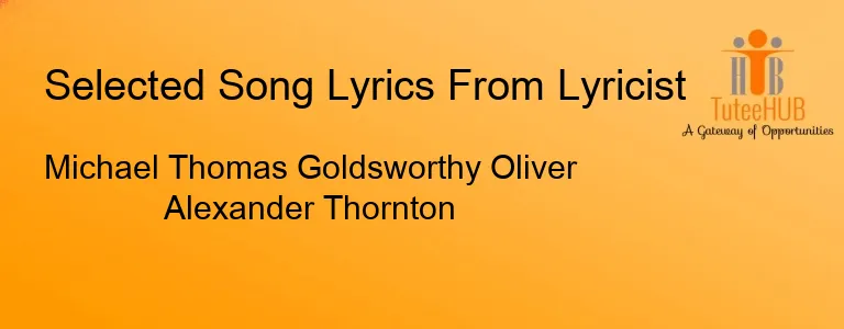 Michael Thomas Goldsworthy Oliver Alexander Thornton