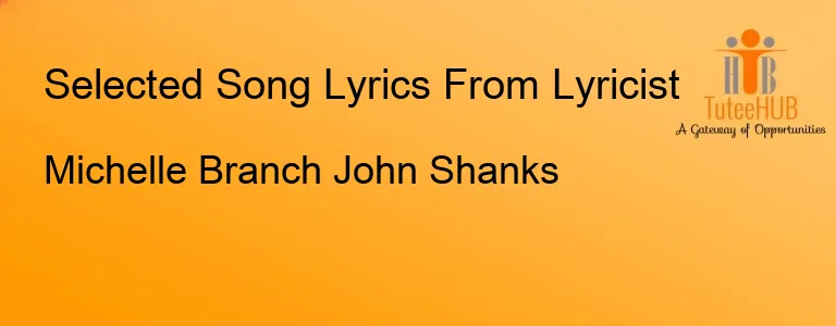 Michelle Branch John Shanks