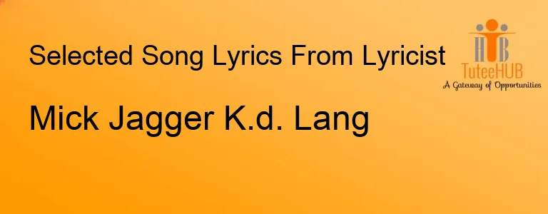 Mick Jagger K.d. Lang
