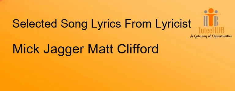 Mick Jagger Matt Clifford