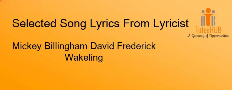 Mickey Billingham David Frederick Wakeling