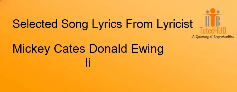 Mickey Cates Donald Ewing Ii