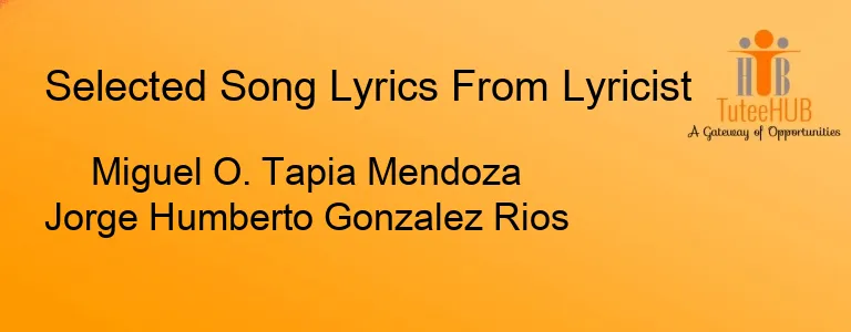 Miguel O. Tapia Mendoza Jorge Humberto Gonzalez Rios